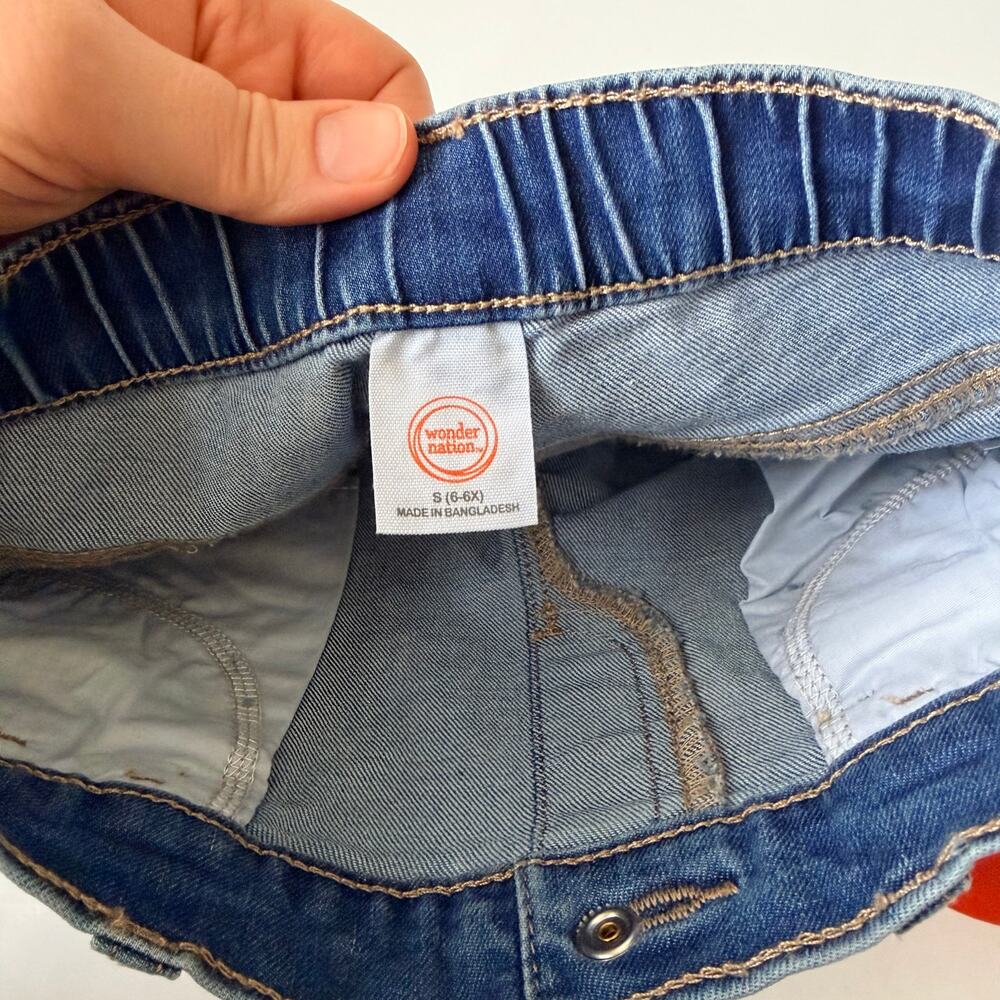 Wonder Nation Girls Core Denim Shorts NWT small 6/6x - Picture 5 of 5